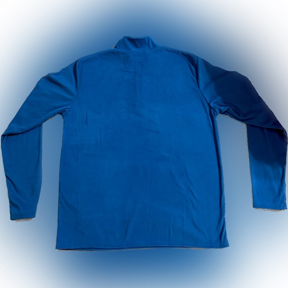 MENs MICRO FLEECE BLUE QTR HALF ZIP PULLOVER SWEATER SHIRT SWEATSHIRT 2XL SOFT - Picture 3 of 4